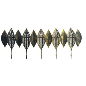 Cuier metalic Deco Art, Frunze, 62 x 22 cm, Negru