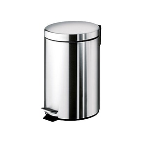 Cos de gunoi cu pedala Gedy Argenta Round, Crom Lucios, 5L