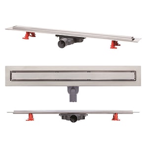 Rigola dus cu grila Wirquin Venisio Slim, Crom, 70 cm