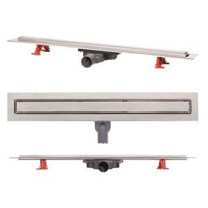 Rigola dus cu grila Wirquin Venisio Slim, Crom, 30 cm