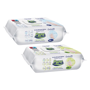 Set Servetele umede Pure pentru suprafete, 2 pachete x 100 buc/pachet