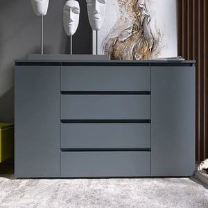 Comoda Light KL 4 Everest, PAL, 140 x 38 x 93 cm, Grafit