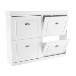 Pantofar hol, MDF/PAL, 105x82.5x24 cm, suporturi inclinabile duble, design unic