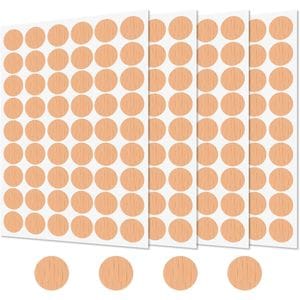 Set de 216 capace pentru mobilier Moinkerin, PVC, natur, 21 mm