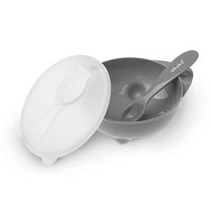 Castron Akuku, Cu lingurita si capac, Capacitate 250 ml, Gri