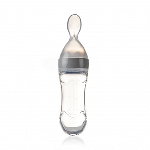 Dispozitiv de hranire BabyJem, Lingurita cu rezervor, Capacitate 90 ml, 4 luni+, Gri