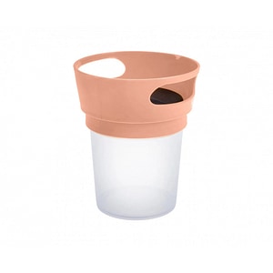 Recipient BabyJem, Pentru gustrari, Cu capac, Capacitate 400 ml, Roz