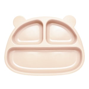 Farfurie Kidnort, Retter Mjolk, Din silicon, Cu 3 compartimente, Cu ventuze, Bej
