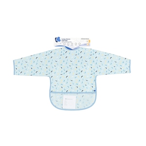 Baveta KikkaBoo, Arty Pattern, Impermeabila, Cu maneci si buzunar, 4 luni+, Blue