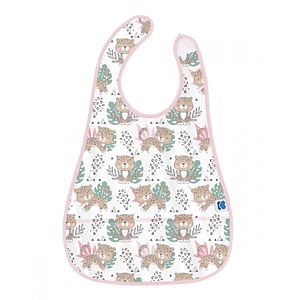 Baveta KikkaBoo, Savanna, Impermeabila, Cu buzunar, 4 luni+, Pink