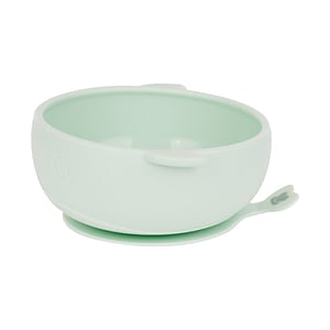 Castron KikkaBoo, Whale, Din silicon, Cu ventuza, Capacitate 300 ml, Mint
