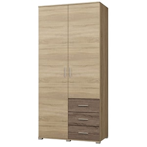 Dulap cu doua usi Breeze ShP-4 cu sertare Everest, 100 x 52 x 210 cm, Avena/Camel