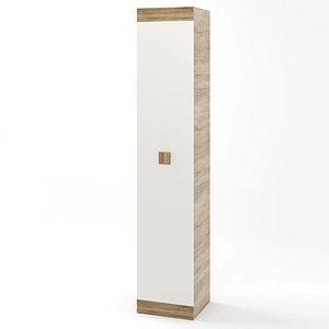 Dulap tip Soldat cu 1 usa Everest Sonata 400, Avena, 40 x 38 x 208 cm, Alb