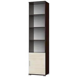 Dulap tip Soldat cu 1 usa Everest Breeze-14, , 50 x 38 x 210 cm, Wenge/Cotta Beige