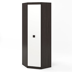 Dulap de colt Sonata 700 Everest, 70 x 70 x 205 cm, Wenge/Alb
