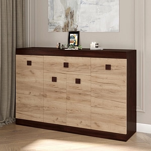 Comoda Sonata 7 Everest, PAL, 140 x 38 x 94 cm, Wenge|Auriu