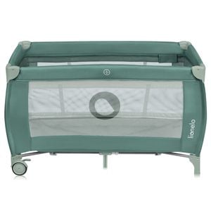 Patut pliant Lionelo Stefi Plus, Cu doua nivele, Cu intrare laterala cu fermoar, 2 roti, 120 x 60 cm, Conform cu standardul european de securitate EN 716, Verde Olive