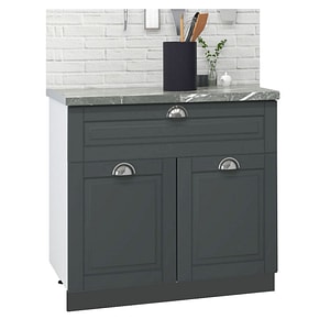 Mobilier bucatarie inferior MDF, Seria Square, Badenmob, 80x50x78cm, Antracit