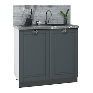 Mobilier bucatarie inferior MDF, Badenmob, seria Square, 80x50x78cm, Antracit