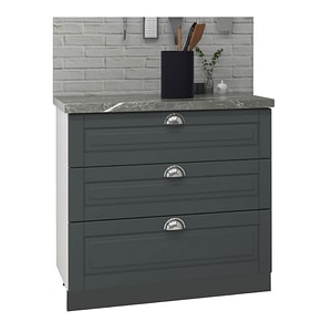 Mobilier bucatarie inferior MDF, Seria Square, Badenmob, 80x50x78cm, Antracit