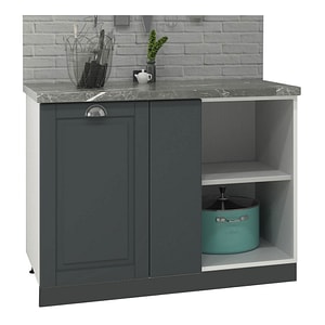 Mobilier bucatarie MDF inferior colt dreapta/stanga Badenmob, seria Square, Antracit, 100x78x50cm