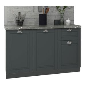 Mobilier bucatarie inferior MDF, Seria Square, cu sertar, Badenmob, 120x50x80cm, Antracit