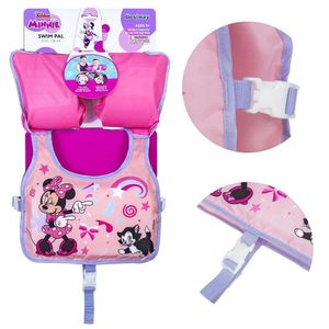 Vesta de inot Bestway, grafica cu Minnie, greutate admisa 19-30 kg, bratele reglabile