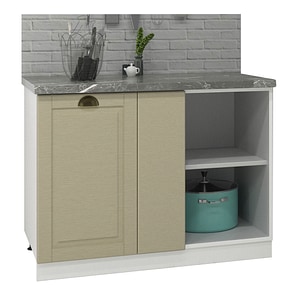 Mobilier bucatarie MDF inferior colt dreapta/stanga Badenmob, seria Square, Fag, 100x78x50cm