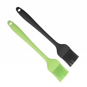 Set de 2 pensule pentru patiserie, silicon, negru/verde, 20, 8 x 3,2 cm