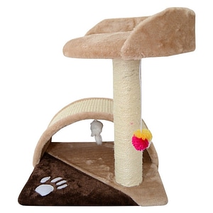 Ansamblu pentru pisici Miau Miau Trendy, 35x35x42 cm, din sisal, maro/crem