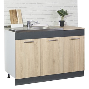 Mobilier bucatarie inferior Badenmob, L120x80x50cm, Sonoma/Antracit