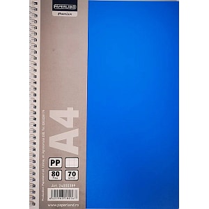 Set 5 caiete A4 cu spira PAPERLAND Premium, 80 file, matematica, coperta PP 