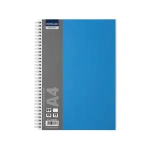 Set 5 caiete A4 cu spira PAPERLAND Premium, 80 file, dictando, coperta PP 