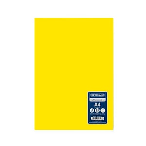 Set 5 caiete studentesti PAPERLAND, A4, 60 file, capsat, dictando, 70g/mp, coperta plastic, galben