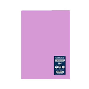 Set 5 caiete studentesti PAPERLAND, A4, 60 file, capsat, dictando, 70g/mp, coperta plastic, roz liliac