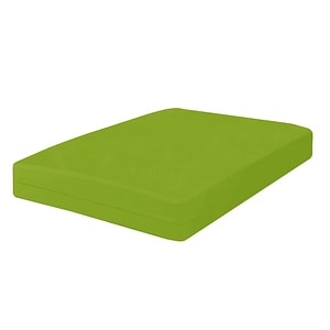 Husa cu fermoar Metru Patrat, pentru saltea de 200x200 cm, din bumbac 100% natural, verde mat