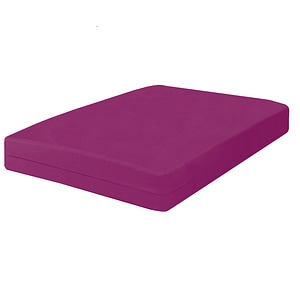 Husa cu fermoar Metru Patrat, pentru saltea de 110x200 cm, din bumbac 100% natural, mov, uni