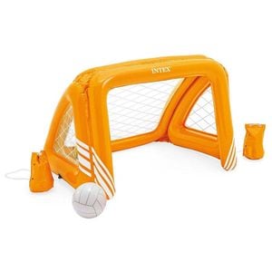 Poarta de fotbal gonflabila pentru piscina Intex, material PVC, minge gonflabila, plasa, 140 x 89 x 81 cm, portocaliu