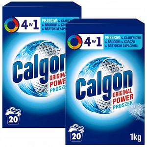 Solutie anticalcar Calgon, 2x1kg, protectie impotriva calcarului si mirosurilor neplacute, 40 spalari