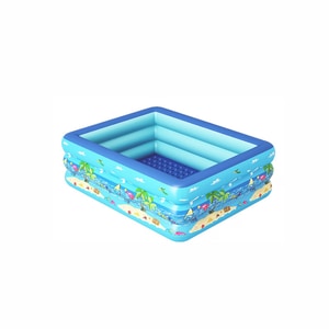 Piscina gonflabila cu podea gonflabila, dreptunghiulara, 210 x 138 x 55 cm