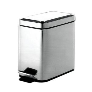 Cos De Gunoi Cu Pedala Gedy Argenta, Rectangular, Crom Lucios, 5L