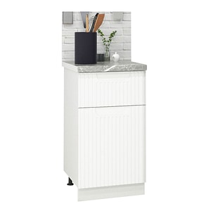 Mobiler bucatarie inferior MDF Badenmob, cu sertar, Seria Space, 40x50x78cm, Alb Rustic