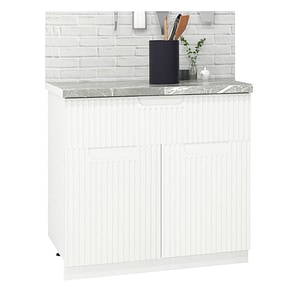 Mobilier bucatarie inferior MDF Badenmob, Seria Space, 80x50x78cm, Alb Rustic