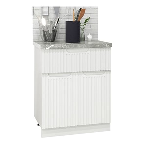 Mobilier bucatarie inferior MDF Badenmob, Seria Space, 60x50x78cm, Alb Rustic