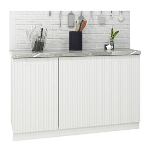 Mobilier bucatarie inferior MDF Badenmob, Seria Space, 120x50x80cm, Alb rustic