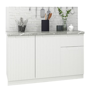 Mobilier bucatarie inferior MDF Badenmob, Seria Space, cu sertar, 120x50x80cm, Alb rustic