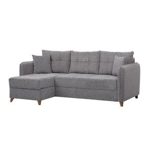 Coltar extensibila Sani Brooklyn, 226x180 cm, gri inchis