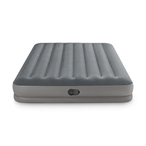 Saltea gonflabila Intex, confectionata din PVC si velur, Tehnologie Fiber-Tech, pompa electrica incorporata, sarcina maxima 272 kg, 203 x 152 x 30 cm