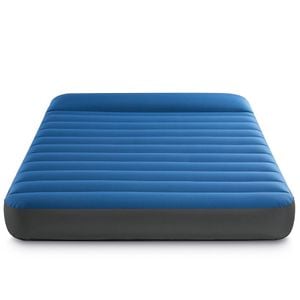 Saltea gonflabila Intex, confectionata din PVC si velur, Tehnologie Fiber-Tech, pompa electrica, sarcina maxima 272 kg, 191 x 137 x 22 cm, albastra