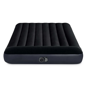 Saltea gonflabila Intex, confectionata din PVC si velur, fibrele FiberTech, cu pompa incorporata, 191 x 137 x 25 cm, negru